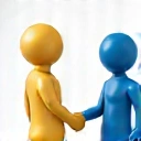 Referral Bonus icon, two abstract figures shaking hands