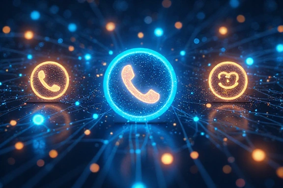 Abstract contact icons glowing with neon effect