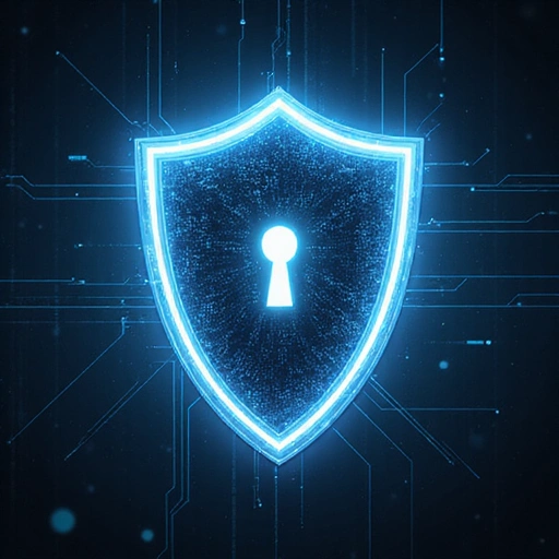Privacy shield icon glowing